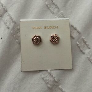 Rose gold Tory Burch studs